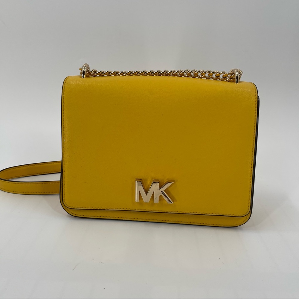 MICHAEL KORS Mott Large Leather Shoulder Bag 35S0GOXL3L Citrus